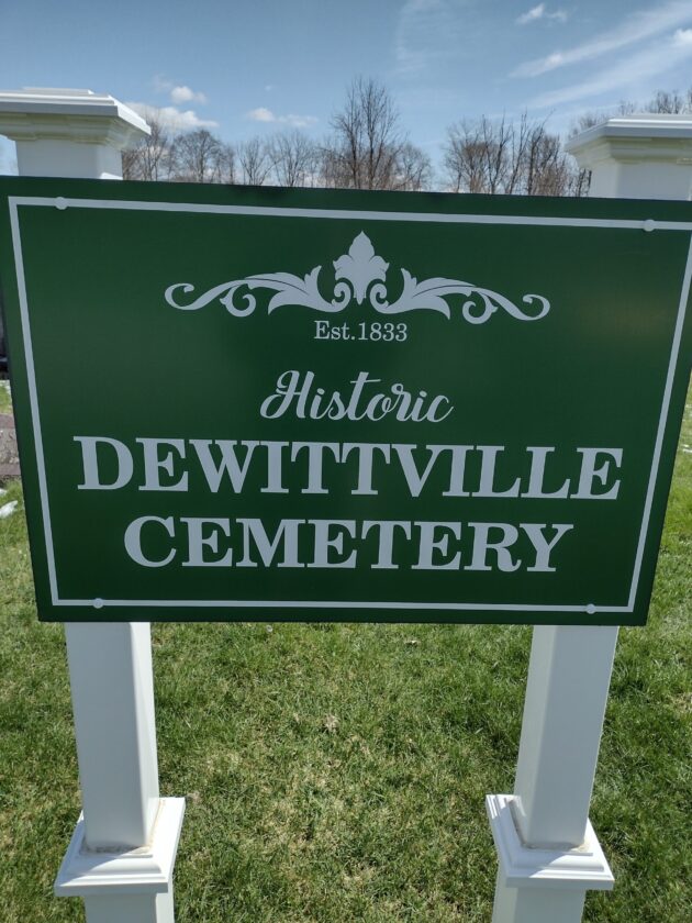 Funds Help Replace Dewittville Cemetery Sign News, Sports, Jobs